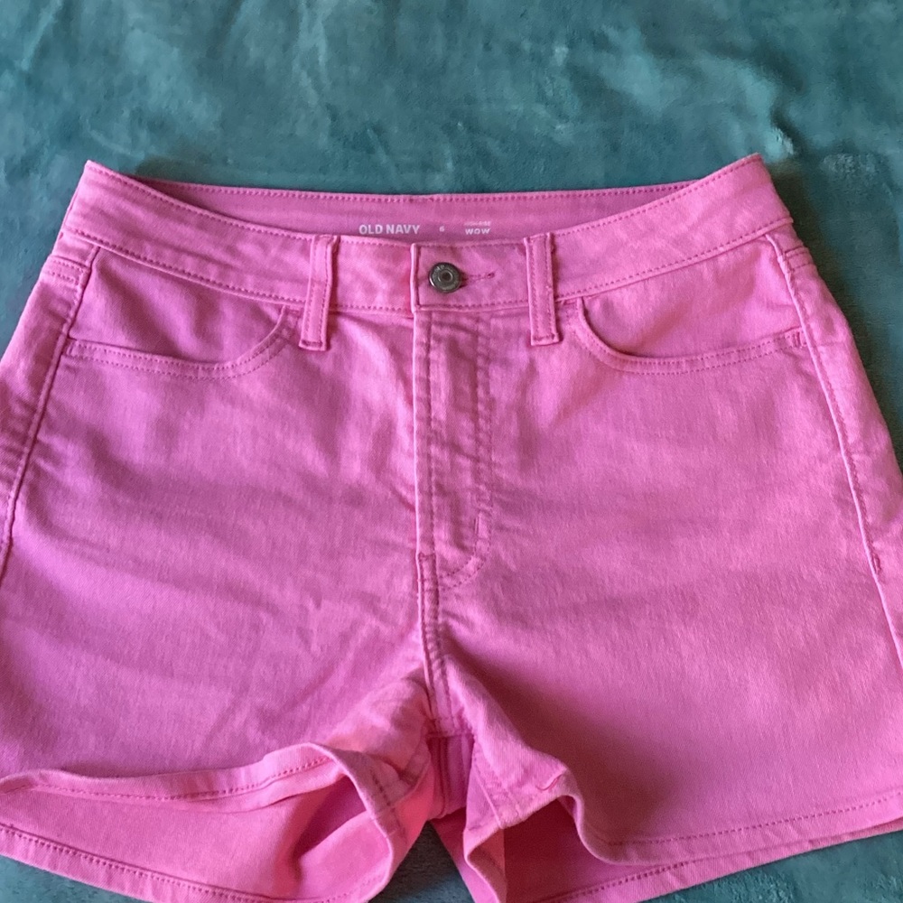 Old Navy Vibrant Pink and Bold Blue Shorts - Picture 2 of 3